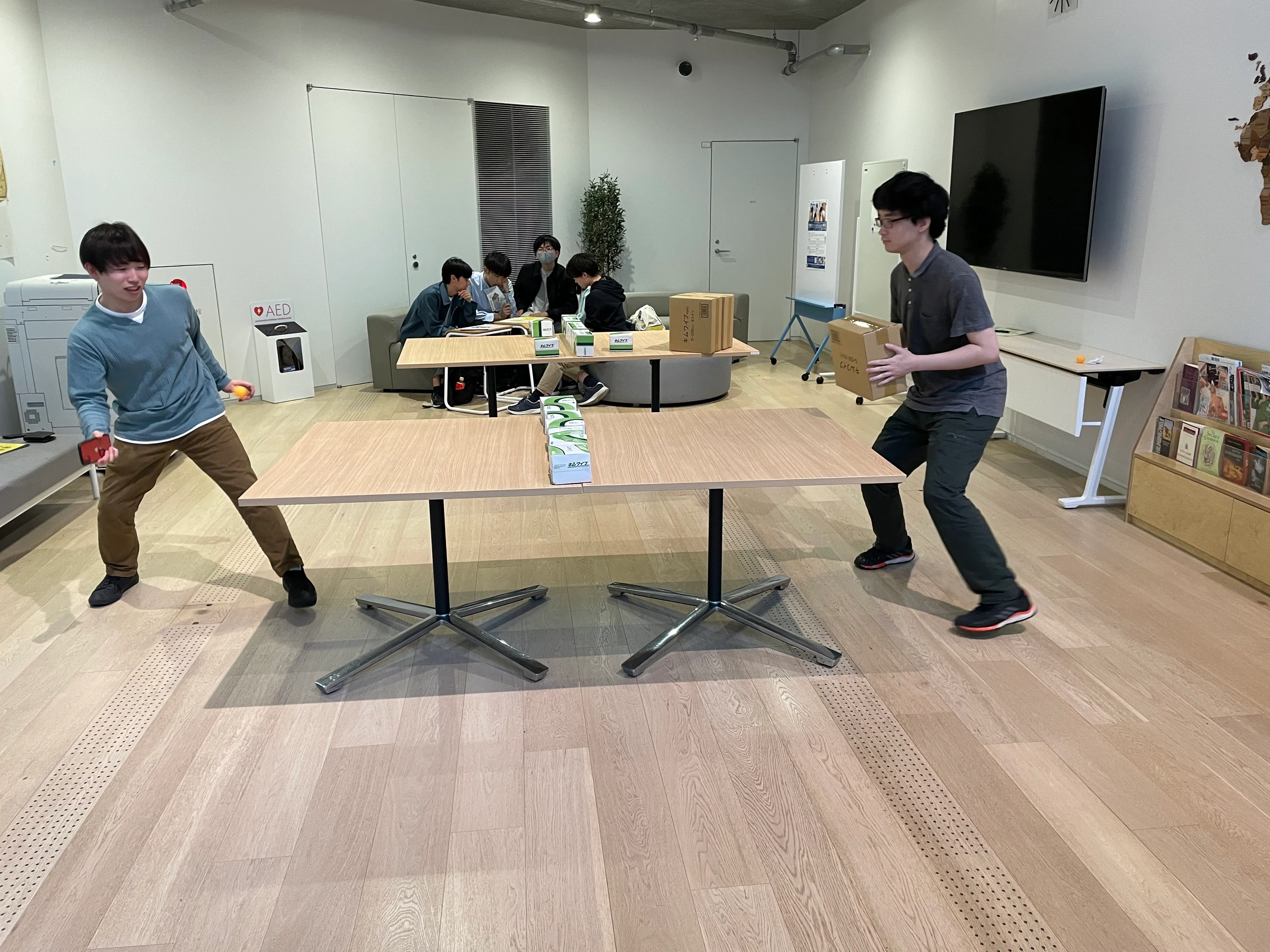 キムワイプ卓球